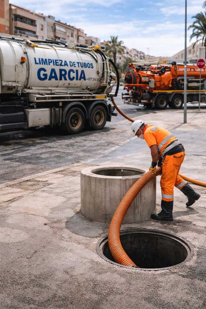 Desatascador de tuberías a presión: cómo funciona y cuándo usarlo 3 limpieza-de-bajantes-en-elche