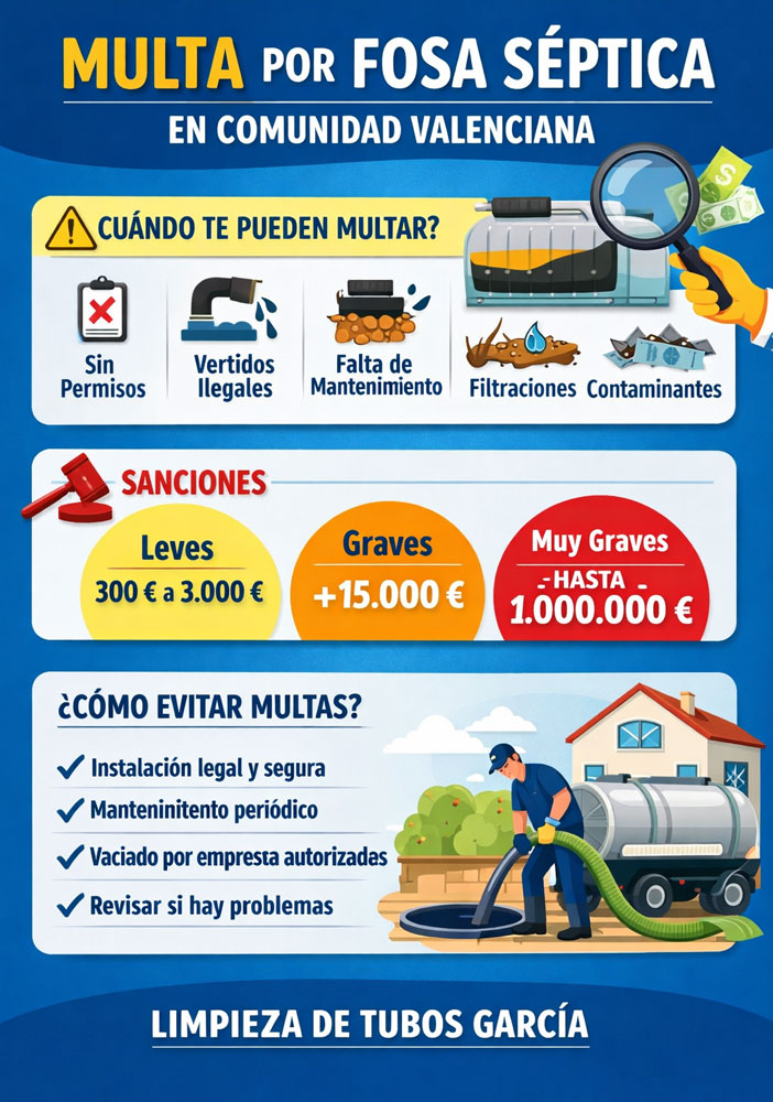 Multa por fosa séptica en la Comunidad Valenciana: cuándo pueden sancionarte y cómo evitarla 2 multa por fosa séptica