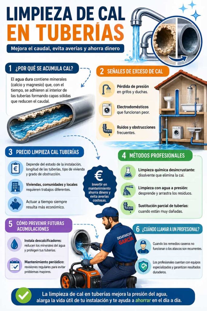 Precio limpieza cal tuberías: qué influye en el coste y cuándo hacerlo 2 precio limpieza cal tuberías